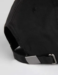 Jean Pascale Baseballpet - Bandje met drukknoop - zwart Outlet