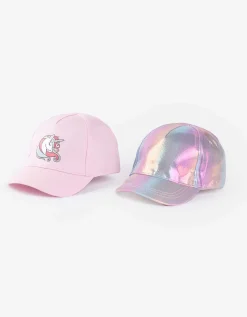 Dopodopo girls Baseballpet - Set van 2 - pink Hot