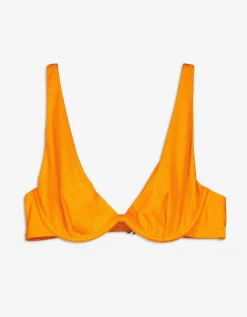 Ever Me Bikinitop - Fijne ribstof - oranje Discount