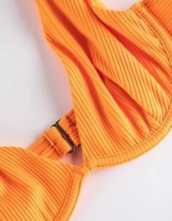 Ever Me Bikinitop - Fijne ribstof - oranje Discount