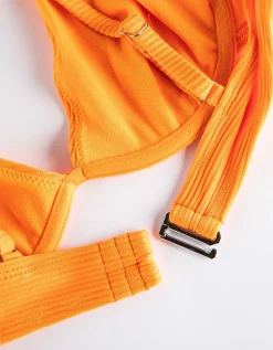 Ever Me Bikinitop - Fijne ribstof - oranje Discount