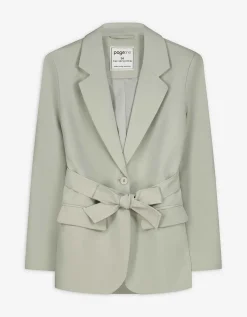 Page One Blazer - Effen - donkergroen Clearance
