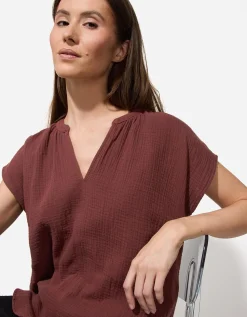 Ever Me Blouse - Mousseline - donkerbruin Best