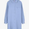 Maxi Blue Blouse - Overhemd kraag - blauw Sale