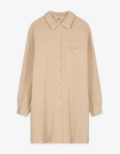 Maxi Blue Blouse - Overhemd kraag - beige New