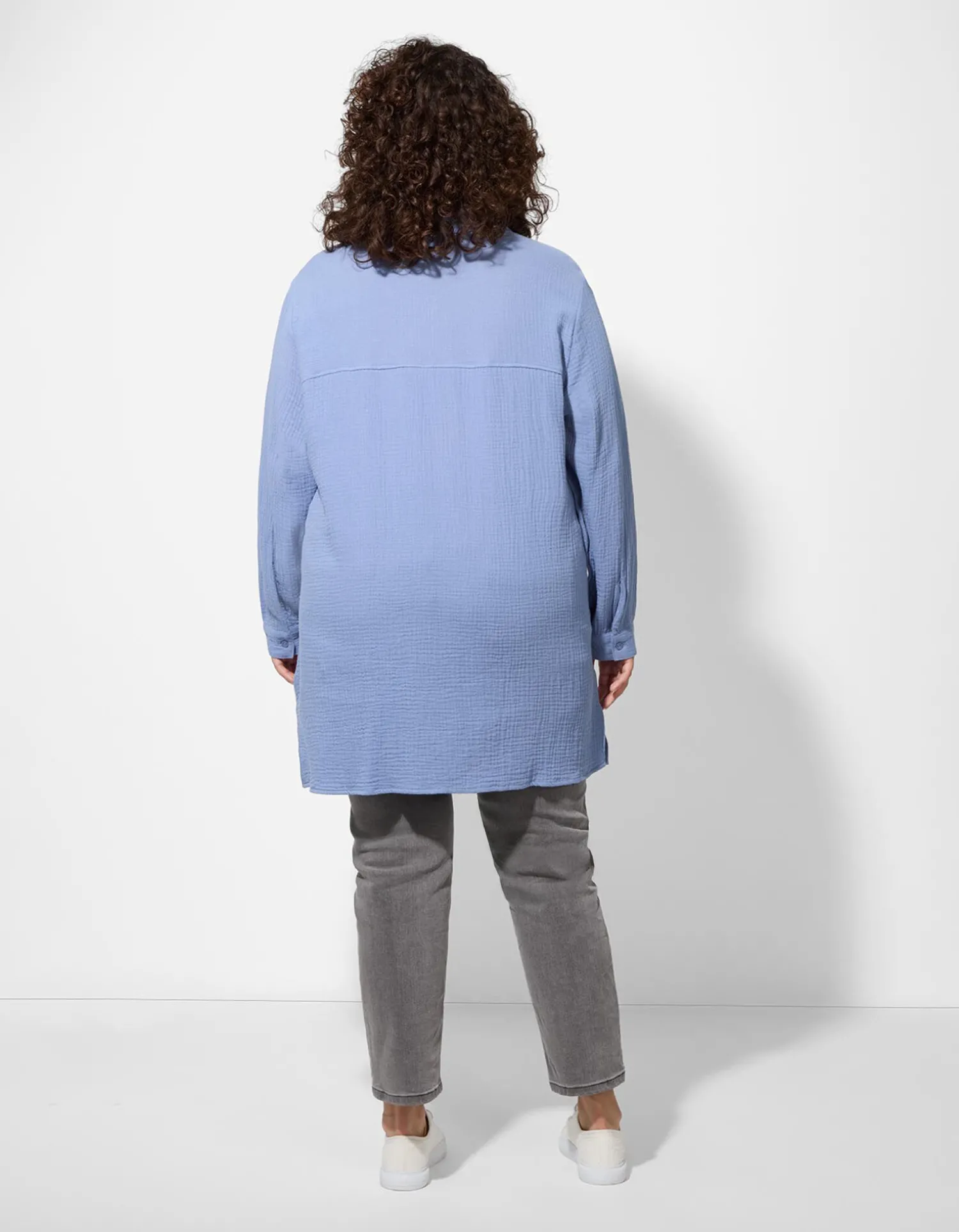 Maxi Blue Blouse - Overhemd kraag - blauw Sale