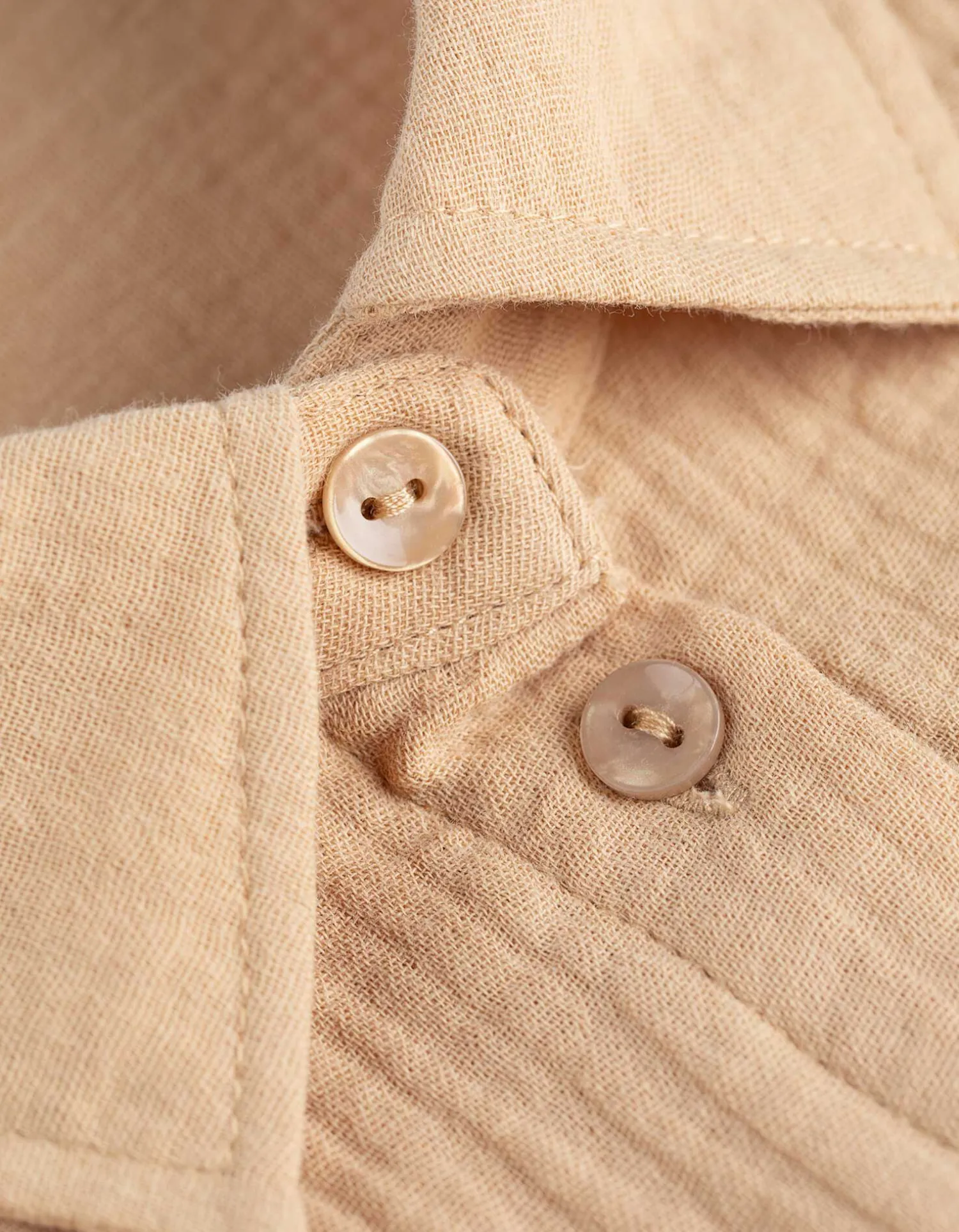 Maxi Blue Blouse - Overhemd kraag - beige New