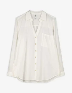 Maxi Blue Blouse - Overhemd kraag - wit Best