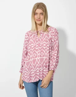 Takko Blouse - Print all-over - roze New
