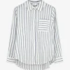 Ever Me Blouse - Strepen - donkerblauw Discount