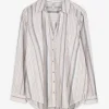 Maxi Blue Blouse - Strepen - wit Online