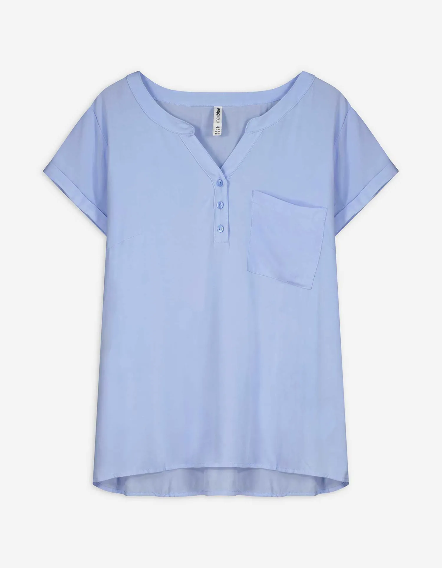 Maxi Blue Blouse - Viscose - lichtblauw Online