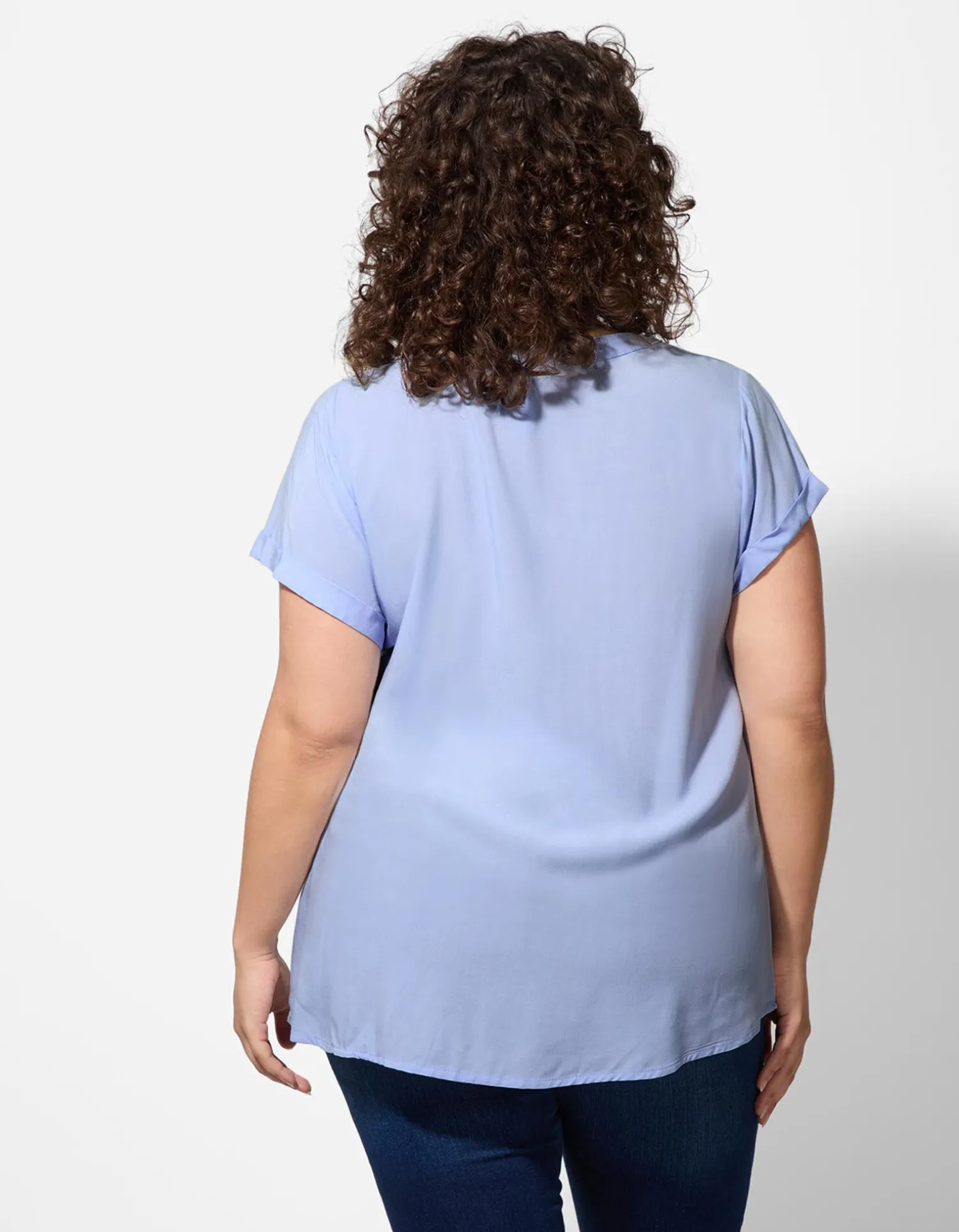 Maxi Blue Blouse - Viscose - lichtblauw Online