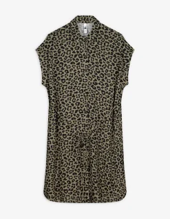 Ever Me Blousejurk - Luipaardprint - groen Best