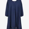Maxi Blue Blousejurk - Viscose - donkerblauw Sale