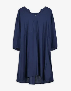 Maxi Blue Blousejurk - Viscose - donkerblauw Sale
