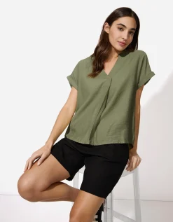 Takko Blouseshirt - Effen - groen Clearance