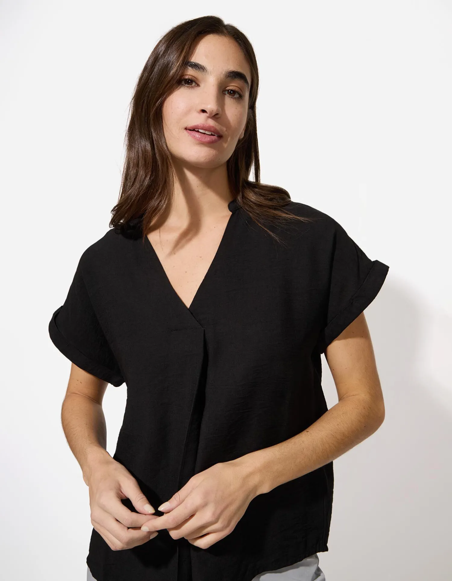 Takko Blouseshirt - Effen - zwart Fashion
