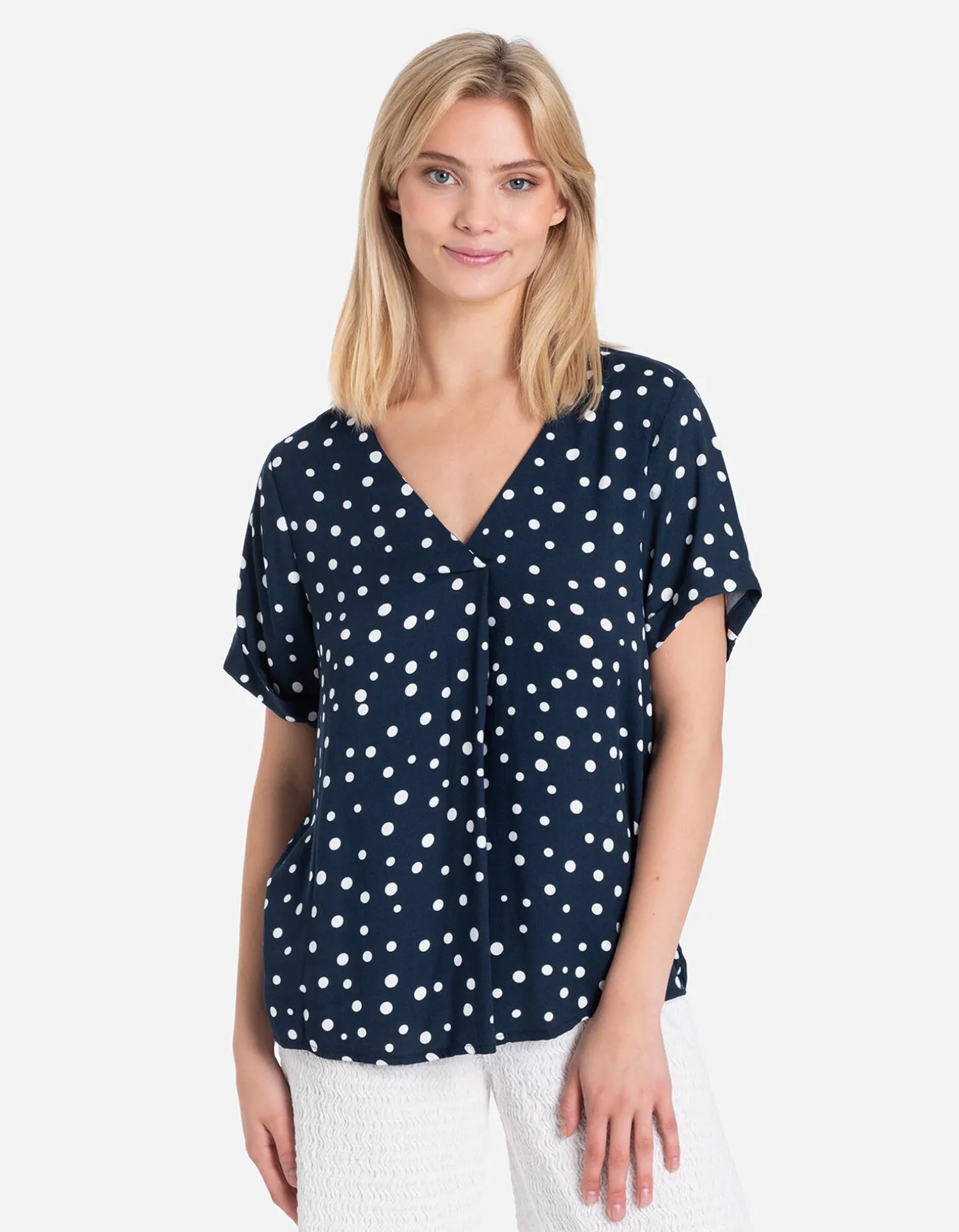 Ever Me Blouseshirt - LENZING™ ECOVERO™ - donkerblauw Discount