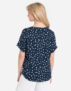 Ever Me Blouseshirt - LENZING™ ECOVERO™ - donkerblauw Discount