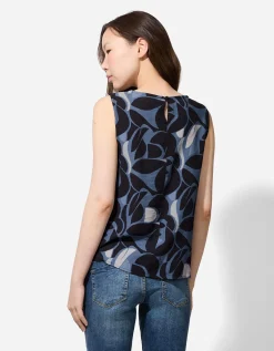 Takko Blouseshirt - Print all-over - blauw Outlet