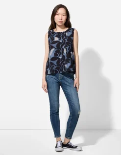 Takko Blouseshirt - Print all-over - blauw Outlet