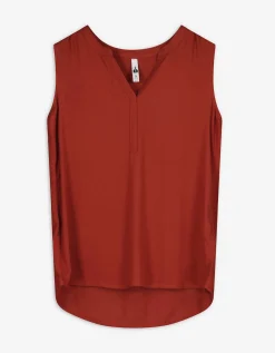 Ever Me blousetop - Effen - donkerrood Outlet