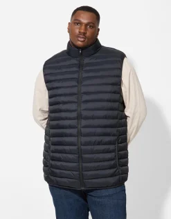 Jean Pascale Bodywarmer - Opstaande kraag - donkerblauw Sale