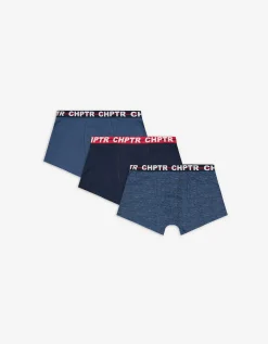 Jean Pascale Boxershort - Set van 3 donkerblauw Clearance