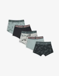 Dopodopo boys Boxershort - Set van 5 donkergrijs New