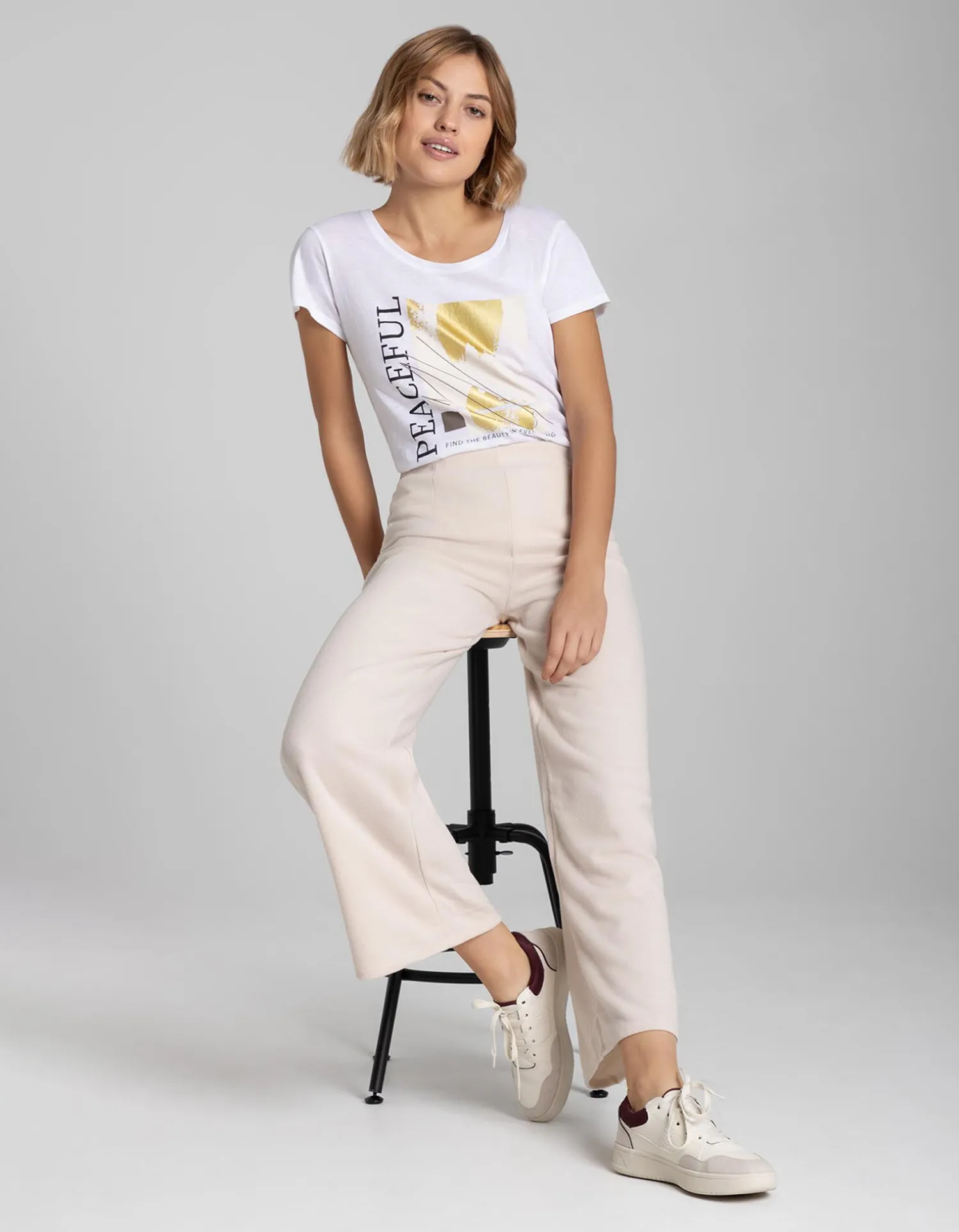 Page One Broek - Straight fit - beige Clearance