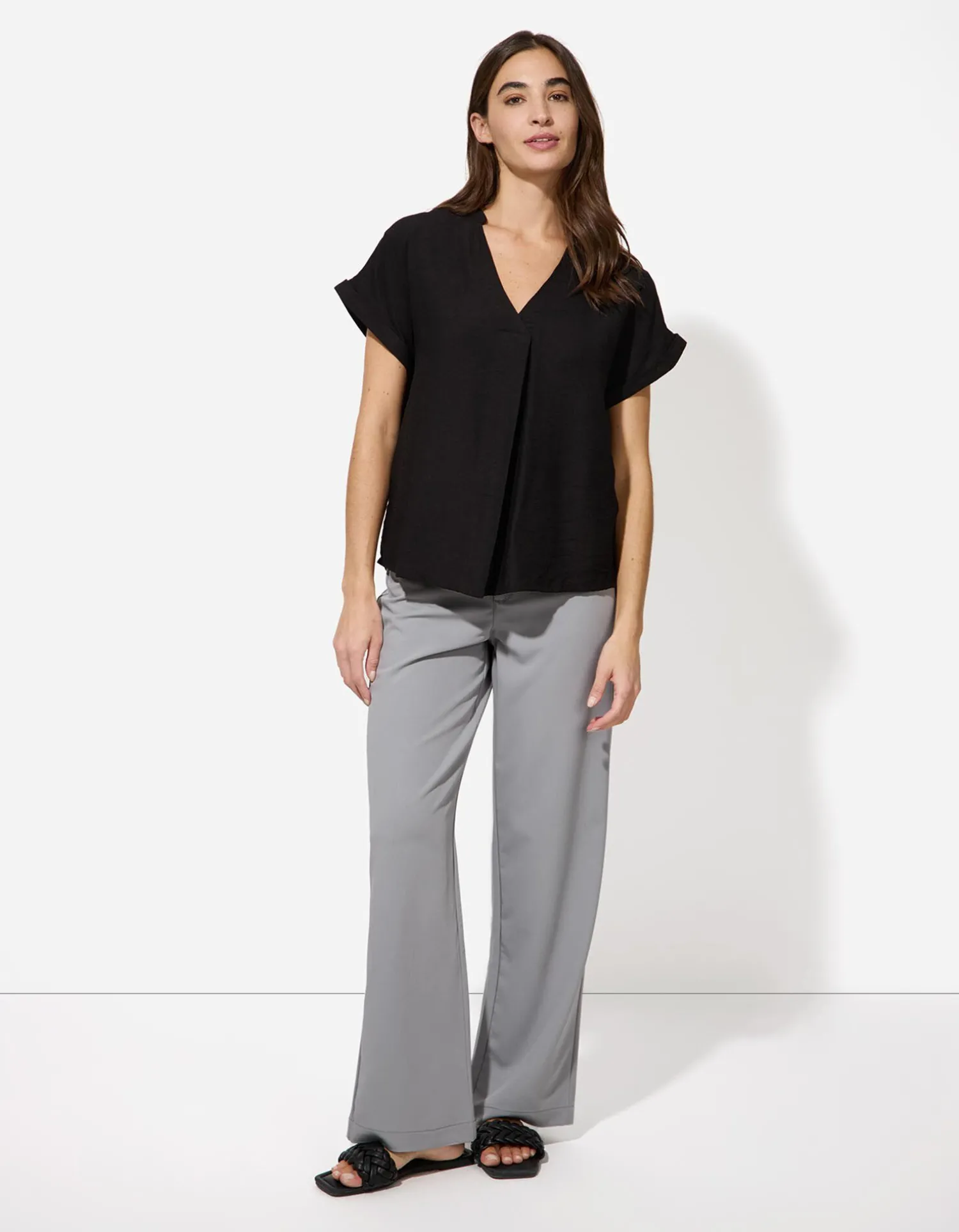 Page One Broek - Straight fit - grijs New