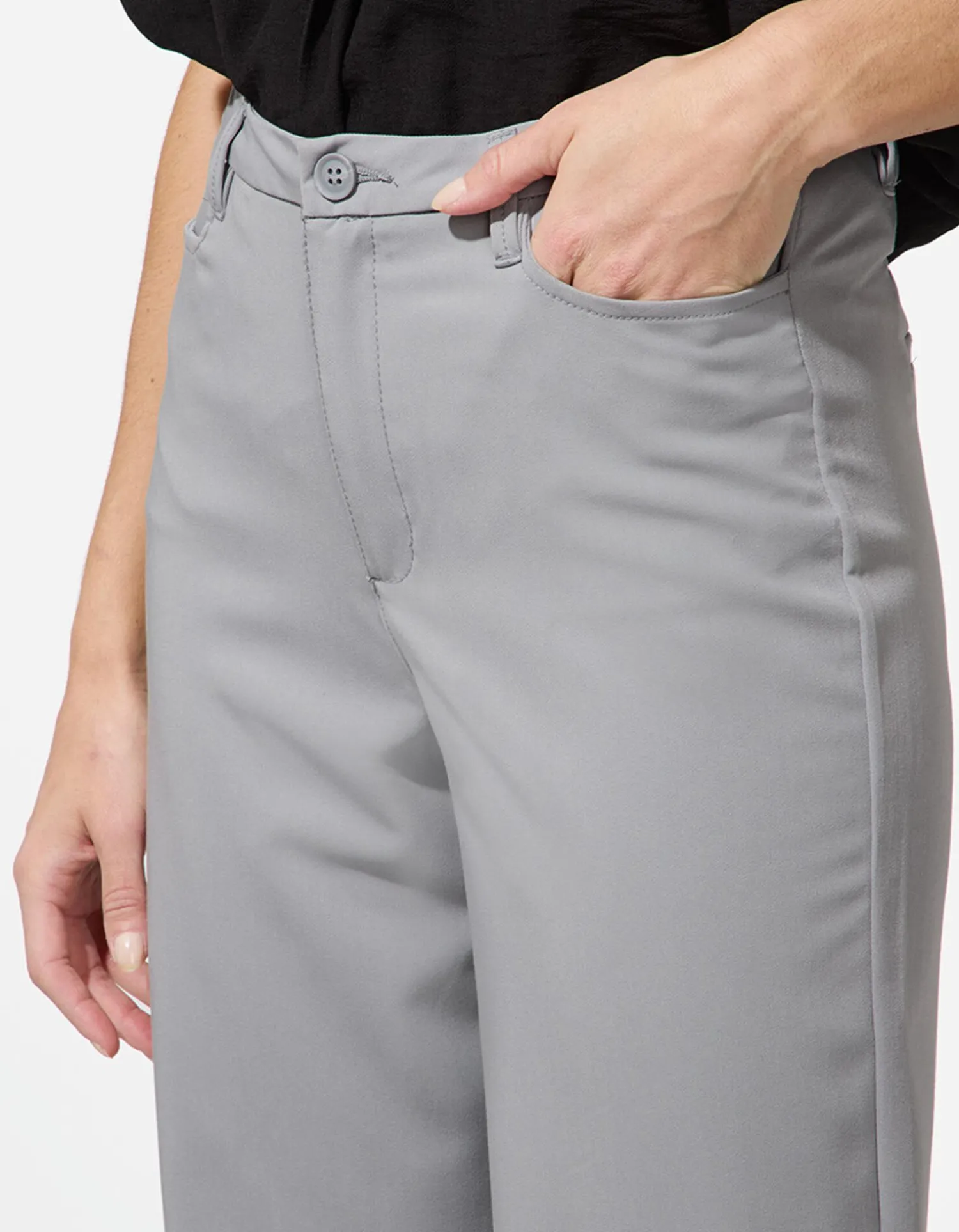 Page One Broek - Straight fit - grijs New