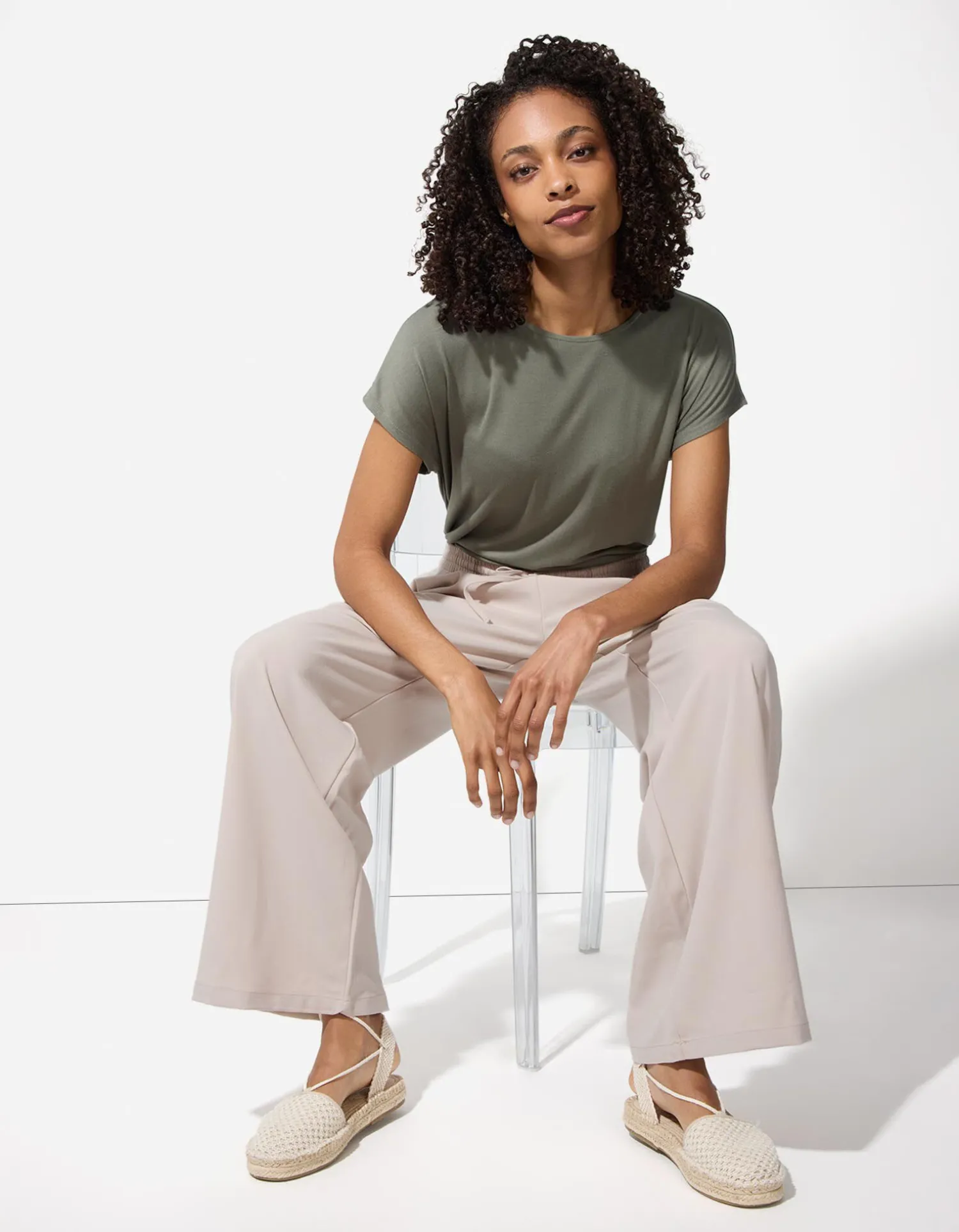 Page One Broek - Wide fit - lichtgrijs Sale
