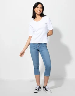 Page One Capribroek - Hoge taille - blauw Hot