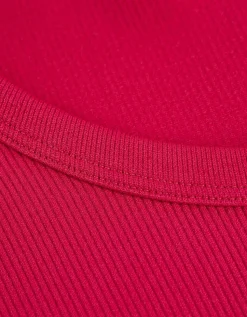 Page One Active Cropped shirt - Geribde structuur - pink Clearance
