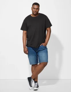 Jean Pascale Denim short - Straight fit - donkerblauw Online