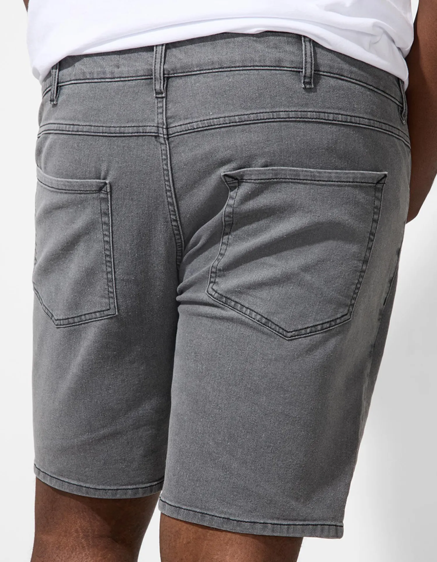 Jean Pascale Denim short - Straight fit - grijs Hot