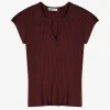 Ever Me Gebreid overhemd - Viscosemix - donkerrood Outlet