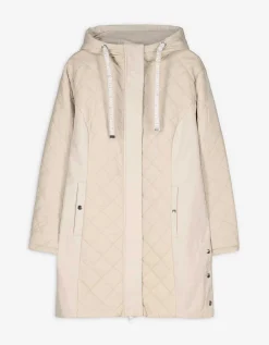 Maxi Blue Gewatteerde jas - Effen - beige Fashion