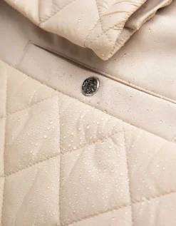 Maxi Blue Gewatteerde jas - Effen - beige Fashion