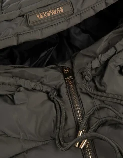 Takko Gewatteerde jas - Tunnelkoord in de zoom - donkergroen Sale