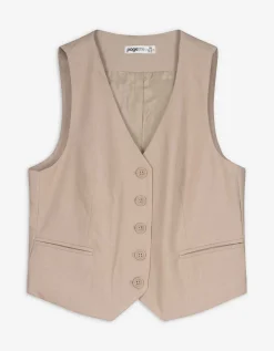 Page One Gilet - Effen - grijs Fashion