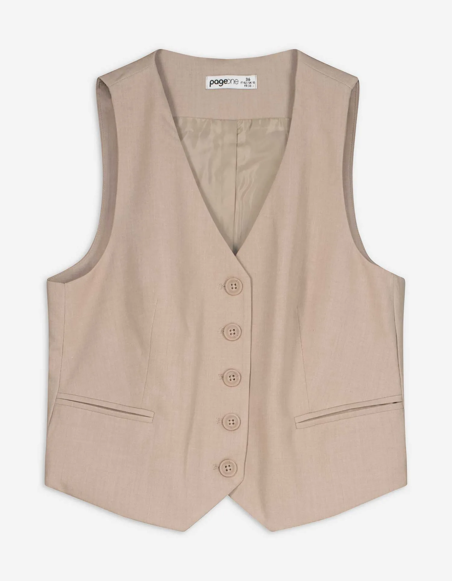 Page One Gilet - Effen - grijs Fashion