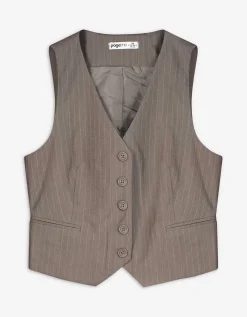 Page One Gilet - lichtbruin Online