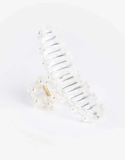 Accessories Haarspeld - Bloemenmotief - wit Discount