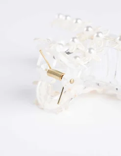 Accessories Haarspeld - Bloemenmotief - wit Discount