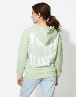 Page One Hoodie - Kap - groen Discount