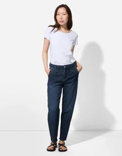 Takko Jeans - Plooi - donkerblauw Clearance
