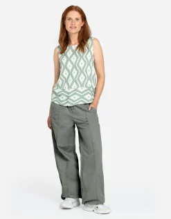 Page One Jogger pants - Wide fit - donkergroen New